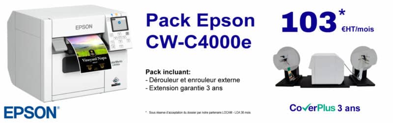 Banniere Epson C4000e - Pack imprimante d'étiquettes C4000e