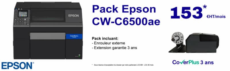 Banniere Epson C6500ae - Pack imprimante d'étiquettes C6500ae