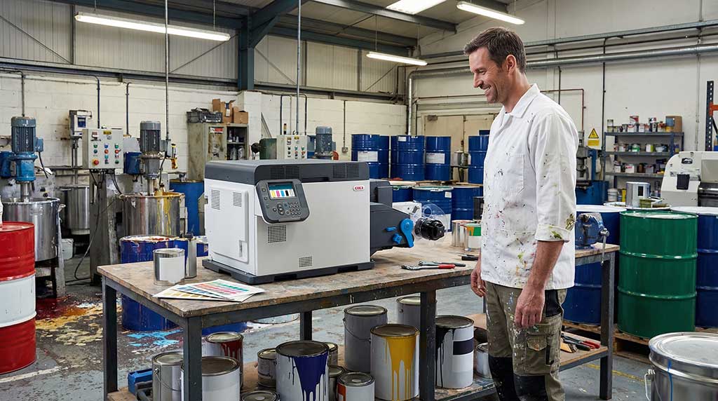 Solution impression étiquettes chimie avec l'imprimante OKI Pro10