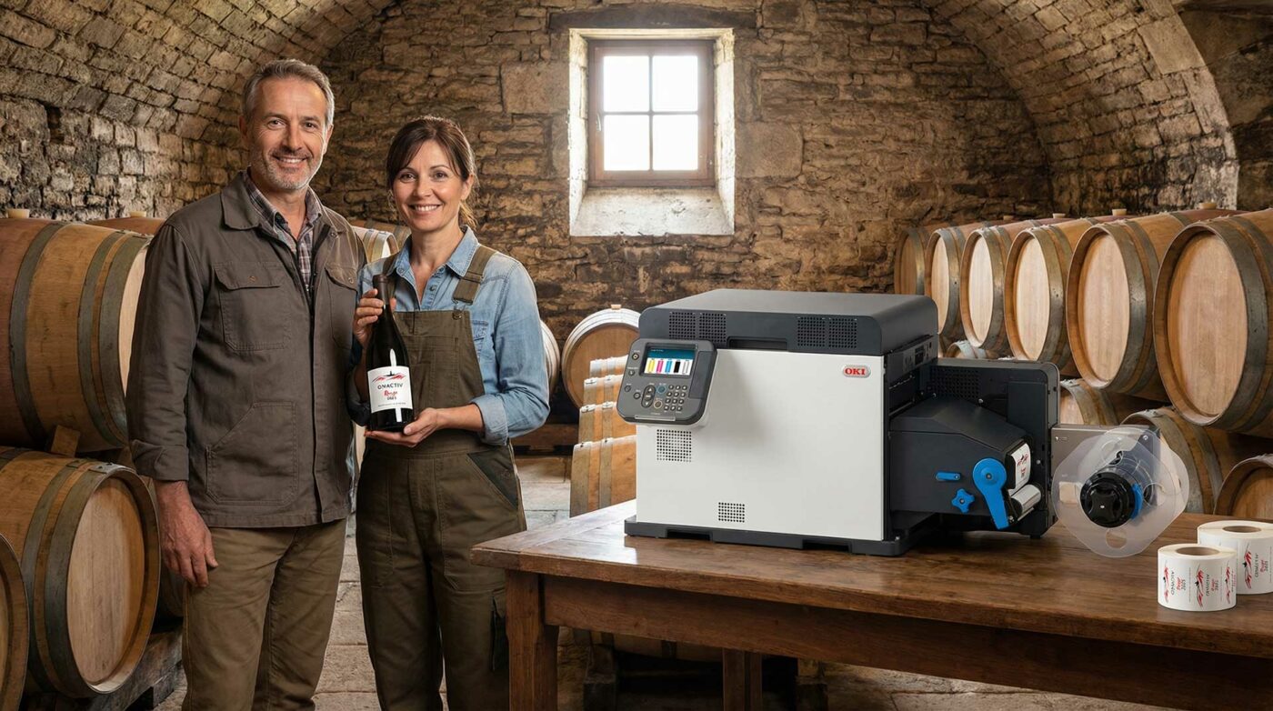Témoignage d'un couple de vignerons suite à l'achet d'une imprimante OKI Pro1050