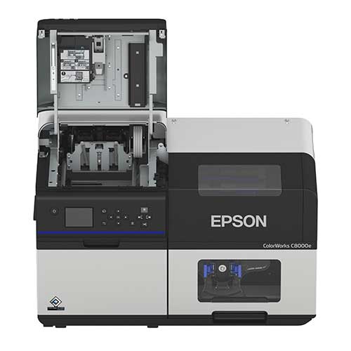 Imprimante d'étiquettes industrielle EPson C8000e ouvert