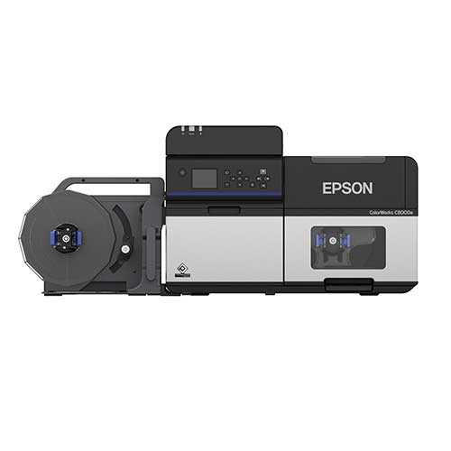 Imprimante d'étiquettes industrielle EPson C8000e enrouleur