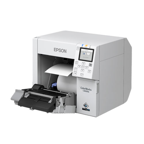 Imprimante d'étiquettes Epson C4000e ouvert