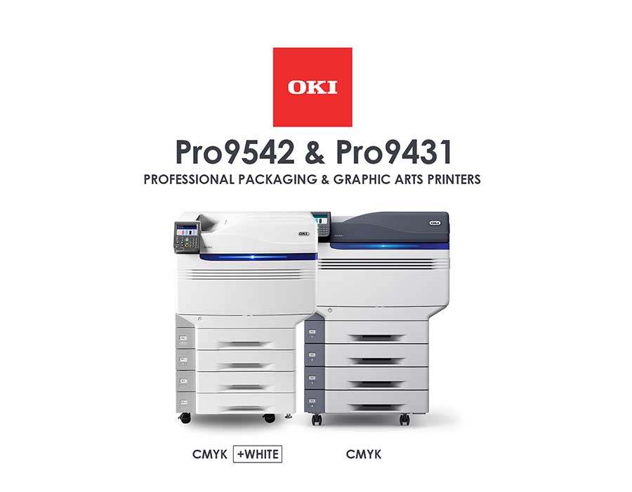 Imprimantes OKI Pro9542 avec encre blanche et OKI Pro9431 Pro9431