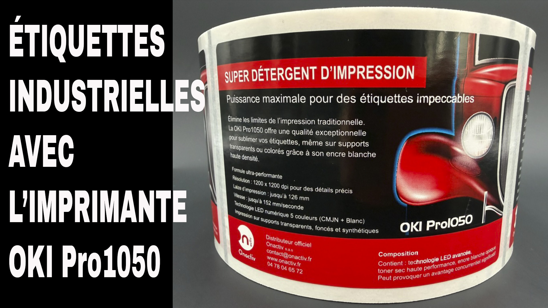 Video de démonstration imprimante d'étiquettes industrielles OKI Pro1050
