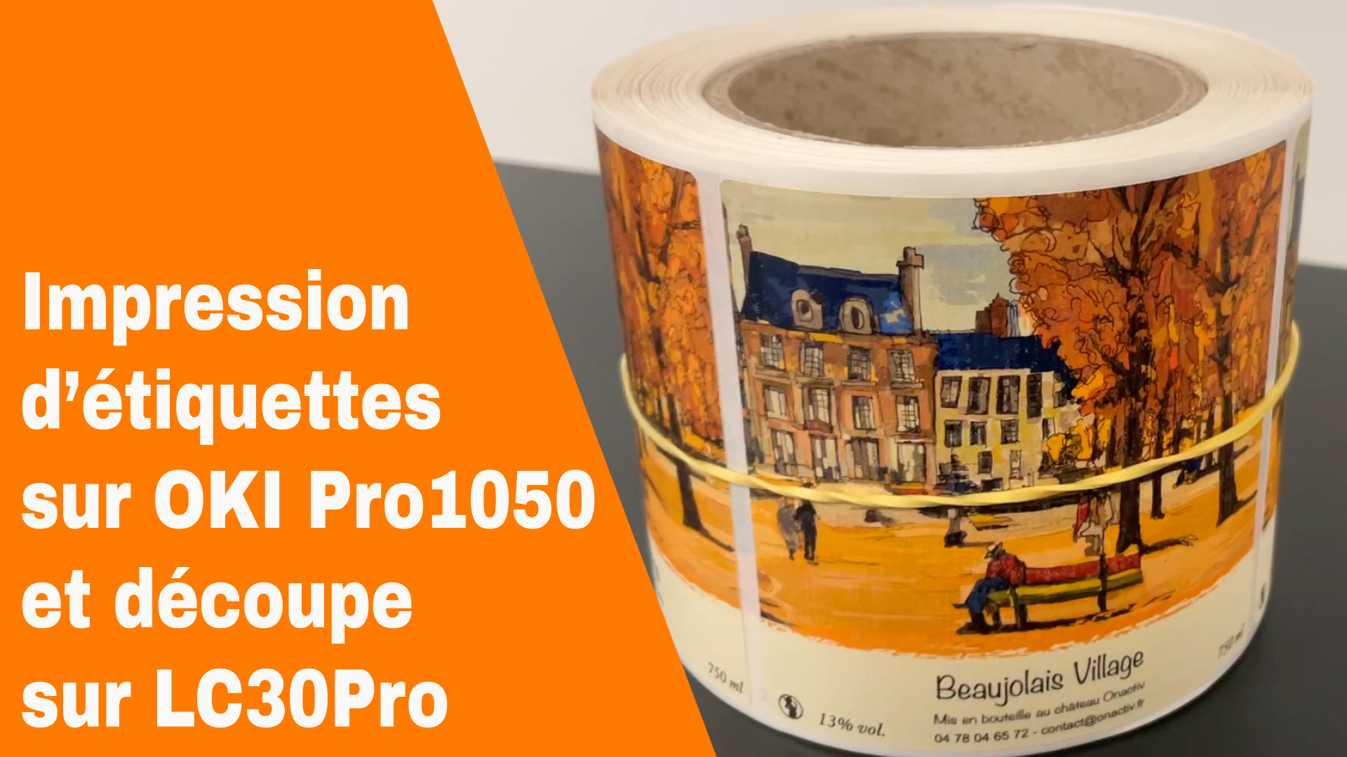 Video production d'étiquettes avec l'imprimante OKI et découpe LC30Pro