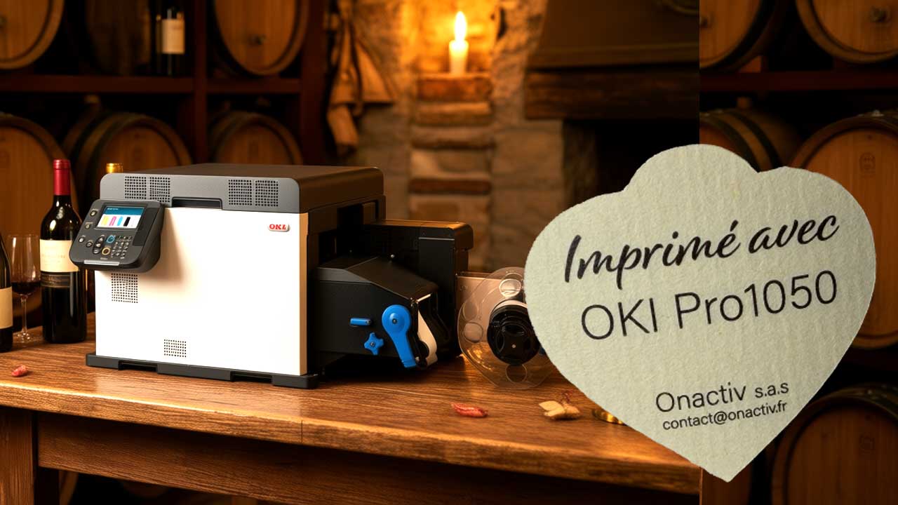 Vidéo découpe et impression d'étiquettes en forme de macarons