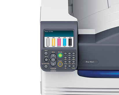 Panneau de commande de l'imprimante OKI Pro9542